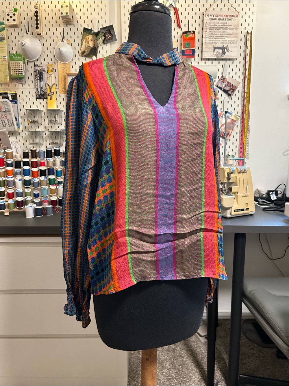 Anthropologie -Conditions Apply brandMulticolor Striped Long Sleeve Blouse